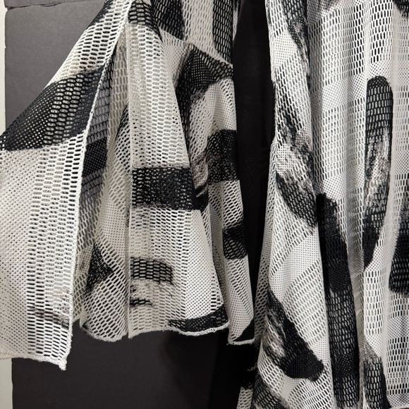 Dor Dor Couture Mesh Sheer Tunic Coverup Flowy Boho Artsy - Picture 5 of 10